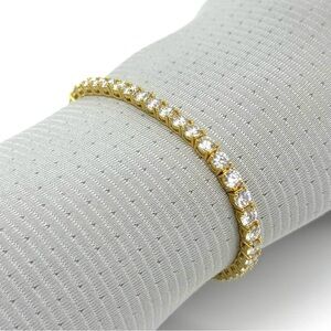18K Gold Plated, 14.40CTW Moissanite Tennis Bracelet
